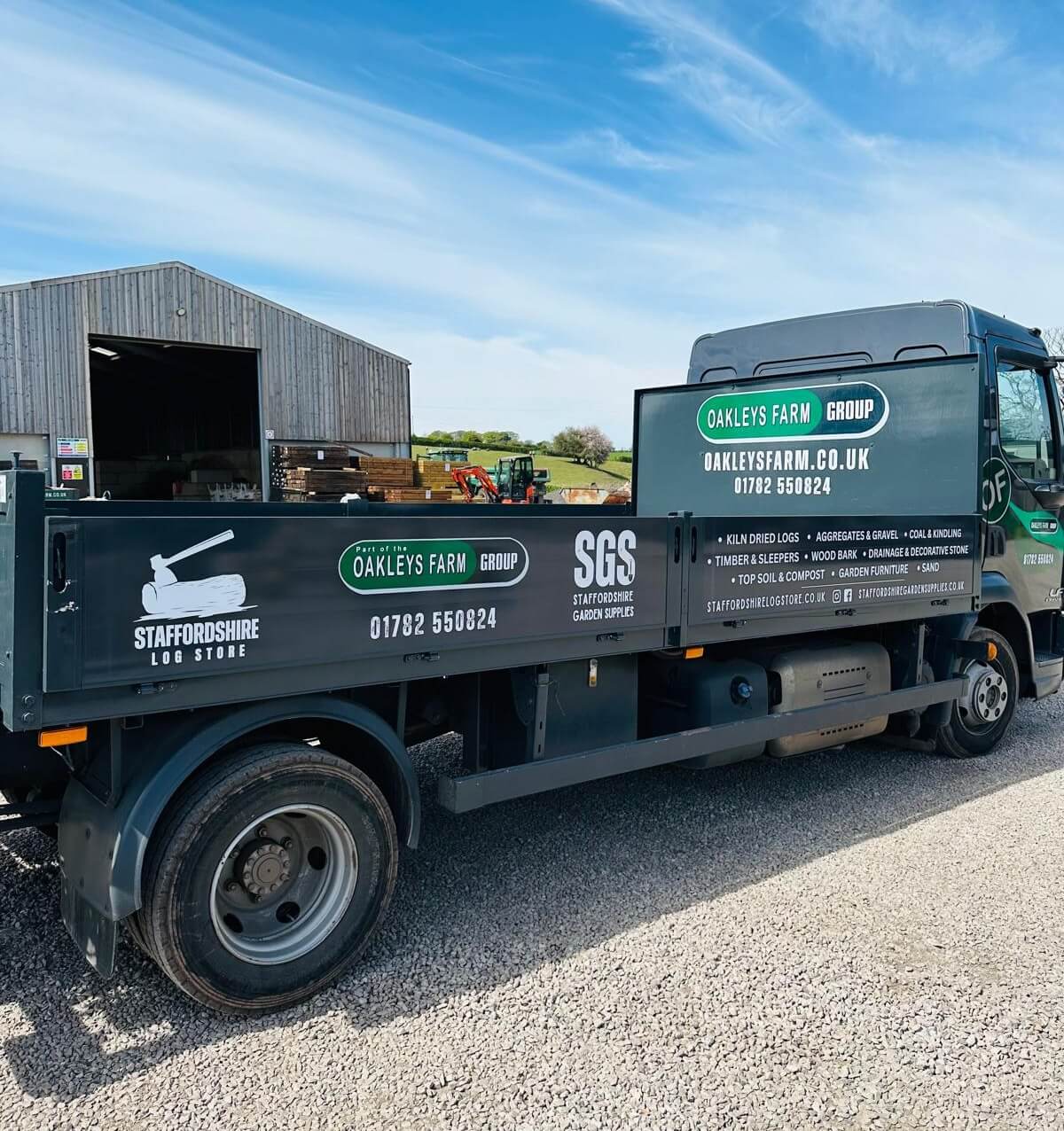 Oakley's Farm Group lorry at Dilhorne